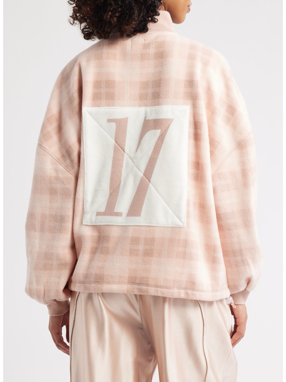 Boys Lie  Alex On My Team A1 Quarter Zip Pullover Pink Plaid - Picture 3 of 8